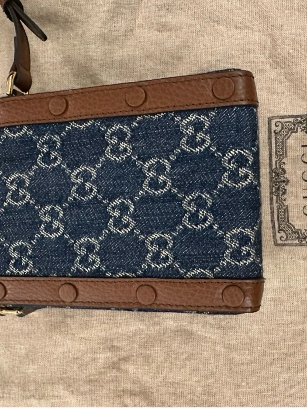 Gucci GG Denim Horsebit Mini Bag/Crossbody Wallet — Brand New, Never Worn. NWT
